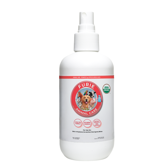 Furie Animal Care spray bottle on a white background